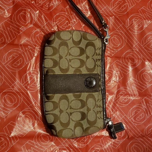 Brown Coach Wristlet - Picture 2 of 7